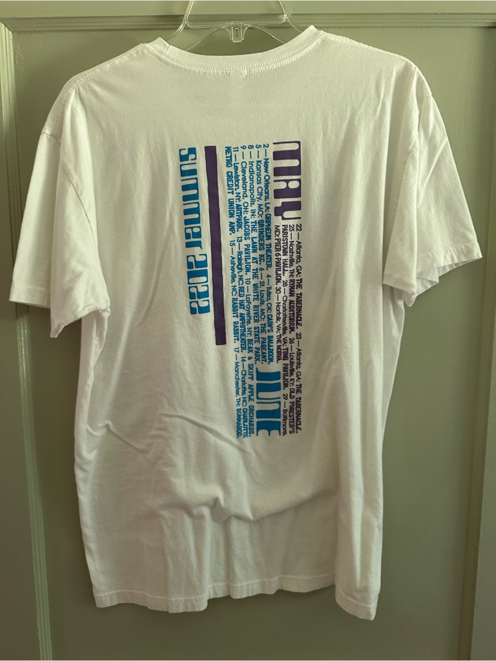 The War On Drugs Graphic White Tee - Blue/Purple Print - Picture 3 of 5